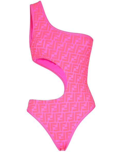 fendi one piece bathing suit pink|Fendi swimsuit size chart.